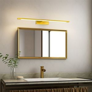 Moderne spiegelverlichting goud, Steffy, 8W, 3000K LED, IP44