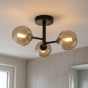Moderne badkamer plafondlamp amber, Amer, IP44