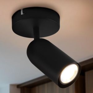 Moderne plafondspot zwart, Jacey