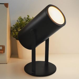 Moderne oplaadbare tafellamp zwart, Elko, 2W, 3000K LED, met schakelaar
