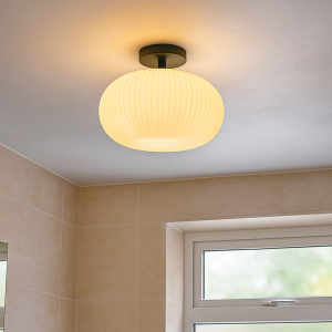 Design badkamer plafondlamp wit, Elliot, IP44
