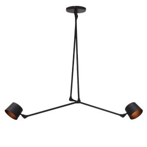 Moderne plafondlamp zwart, Rinke