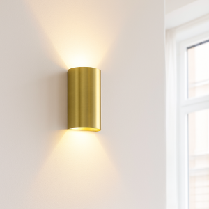 Moderne wandlamp messing, Perry