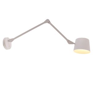 Moderne wandlamp wit, Rinke, met schakelaar