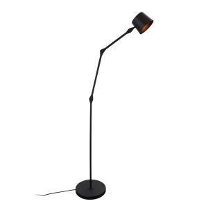 Moderne vloerlamp zwart, Rinke, met schakelaar