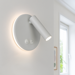 Moderne wandlamp wit, Robbie, 10W, 4000K LED, met schakelaar