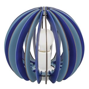 Houten kinderkamer tafellamp blauw, Babette