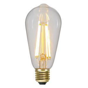 3 staps dimbare filament E27 ST64 Edison, 6,5w extra sfeervol wit (2100k)