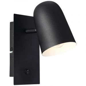 Zwarte wandspot Charita, Metaal