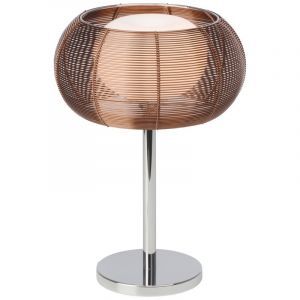 Moderne tafellamp brons, Amela, met schakelaar