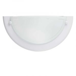 Glazen wandlamp wit, Angely