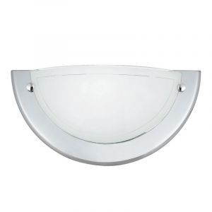 Glazen wandlamp chroom, Angely