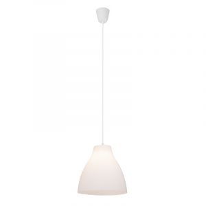Kunststof hanglamp Paco, Wit