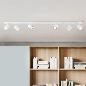Witte, moderne plafondspot Rem, Extra breed