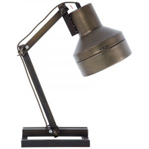 Retro tafellamp Eliza, Zwart Staal