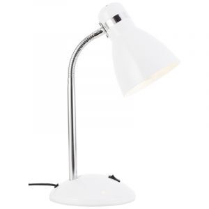 Kunststof bureaulamp wit, Santana, met schakelaar