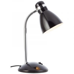 Kunststof bureaulamp zwart, Santana, met schakelaar