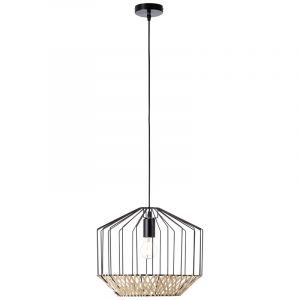 Zwarte hanglamp Luisa, Metaal