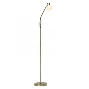 Metalen vloerlamp messing, Jaydah, met schakelaar