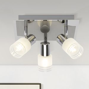 Metalen plafondspot chroom, Blake, 28W, 2700K LED