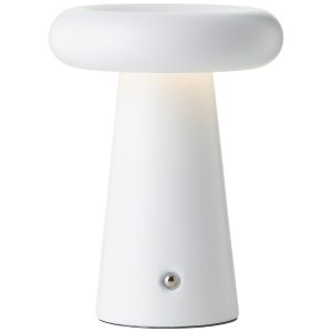 Moderne oplaadbare buiten tafellamp wit, Stig, 3W, 3000K LED, IP44, 3-staps dimbaar