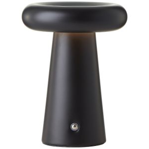 Moderne oplaadbare buiten tafellamp zwart, Stig, 3W, 3000K LED, IP44, 3-staps dimbaar