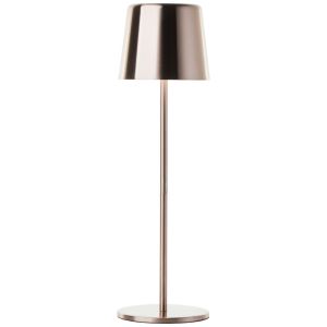 Moderne oplaadbare buiten tafellamp koper, Skander, 4W, warm tot koud wit verstelbare LED, IP44, met touchdimmer