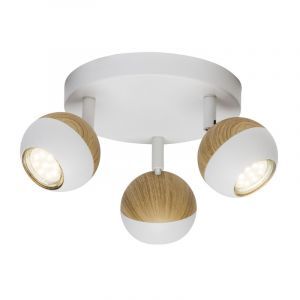 Moderne plafondspot Anabel, Wit en Bruin