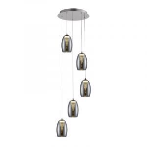 Moderne hanglamp Aliyah, Chroom