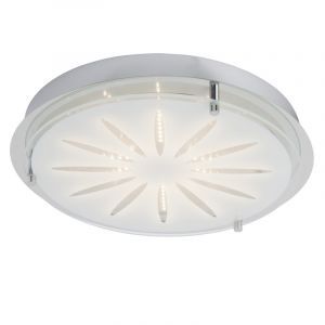 Chroom, Glas wandlamp Danae