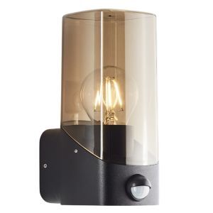Moderne buiten wandlamp met bewegingssensor grijs, Klasina, IP44