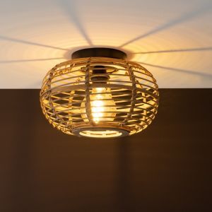 Rotan plafondlamp bruin, Sevim