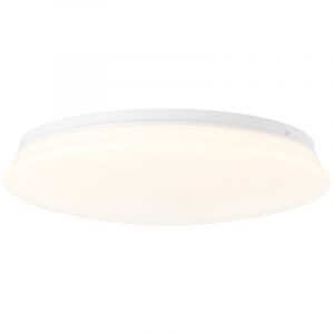 Witte plafondlamp met sensor Julie, metaal, 18W warm wit LED met bewegingssensor