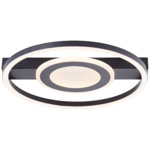 Design plafonnière zwart, Konrad, 20W, 3000K LED