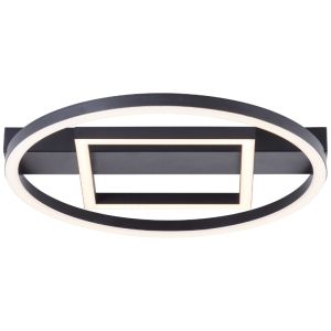Design plafonnière zwart, Konrad, 20W, 3000K LED