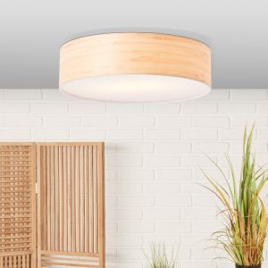 Houten plafonnière beige, Enna