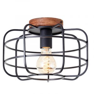Houten plafondlamp zwart, Taede