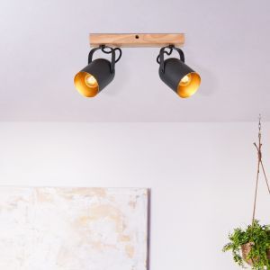 Houten plafondspot goud, Veroniek