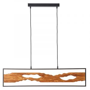 Landelijke eettafel hanglamp bruin, Raynor, 20W, 3000K LED
