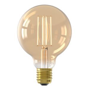 Dimbare Calex E27 LED filament lamp amber, 4,5W, 2100K