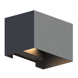 Antraciete up down wandlamp aluminium, Dion, 7W, 3000K LED, IP54