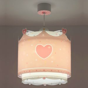 Roze kinder hanglamp Prinses, kunststof
