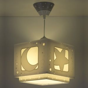 Grijze baby hanglamp Maan en sterren