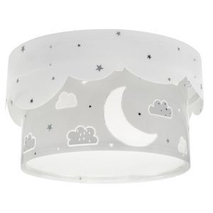 Grijze kinderkamer plafondlamp kunststof, Dromenland