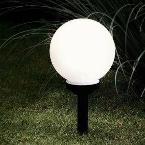 Zwarte prikspot kunststof, Zora, 0,5W, 3000K LED, IP44, met schakelaar