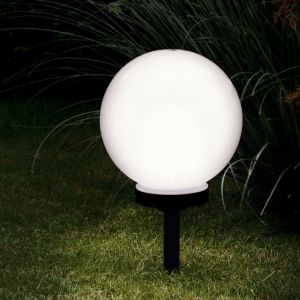 Zwarte prikspot kunststof, Zora, 0,5W, 3000K LED, IP44, met schakelaar
