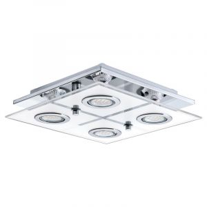 Chromen moderne plafonnière glas, Lusie