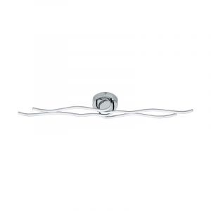 Chromen moderne plafondlamp kunststof, Therese, 40W, 3000K LED