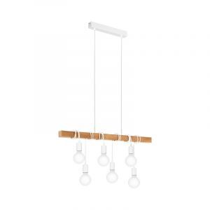 Houten balk hanglamp wit, Anton