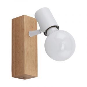 Bruine landelijke plafondspot, Anton, hout, 1 lamp